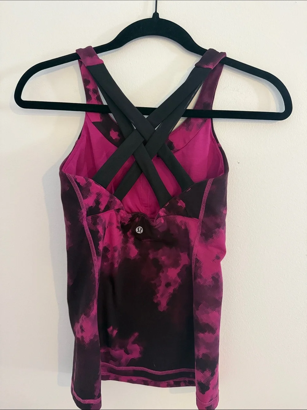 lululemon athletica Magenta & Black Crisscross Sports Tank